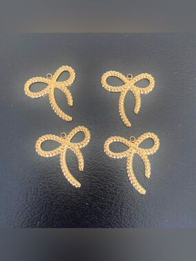 Bow Charms - Qty 4
